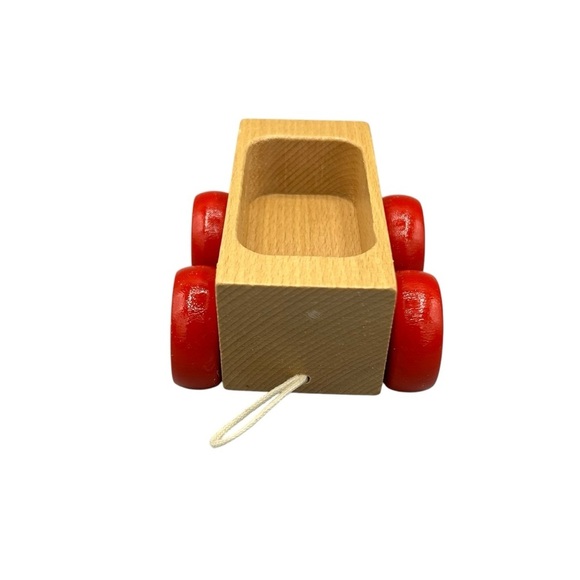 HANDMADE WOODEN MONTESSORI PULL ALONG TRAIN TOY NON-TOXIC PAINT LEARNING - Picture 9 of 11